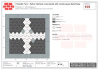 Interlock (Pasco) 19x22 cm · FLO-199 · Native interlock, cross bands with centre square, kerb frame