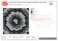 Interlock (Pasco) 19x22 cm · FLO-200 · Native interlock, octagon ring medallion, rotated 75 deg