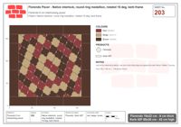 Interlock (Pasco) 19x22 cm · FLO-203 · Native interlock, round ring medallion, rotated 15 deg, kerb frame