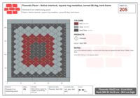 Interlock (Pasco) 19x22 cm · FLO-205 · Native interlock, square ring medallion, turned 90 deg, kerb frame