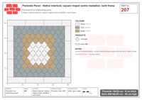 Interlock (Pasco) 19x22 cm · FLO-207 · Native interlock, square ringed centre medallion, kerb frame