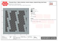 Interlock (Pasco) 19x22 cm · FLO-209 · Native interlock, column stripes, rotated 45 deg, kerb frame