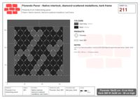 Interlock (Pasco) 19x22 cm · FLO-211 · Native interlock, diamond scattered medallions, kerb frame