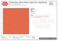 Interlock (Pasco) 19x22 cm · FLO-212 · Native interlock, single colour, rotated 60 deg