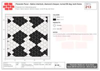 Interlock (Pasco) 19x22 cm · FLO-213 · Native interlock, diamond chequer, turned 90 deg, kerb frame