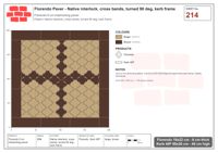 Interlock (Pasco) 19x22 cm · FLO-214 · Native interlock, cross bands, turned 90 deg, kerb frame