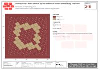 Interlock (Pasco) 19x22 cm · FLO-215 · Native interlock, square medallion in border, rotated 75 deg, kerb frame