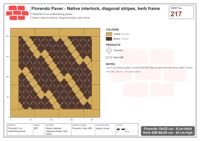Interlock (Pasco) 19x22 cm · FLO-217 · Native interlock, diagonal stripes, kerb frame
