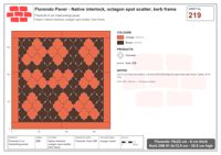 Interlock (Pasco) 19x22 cm · FLO-219 · Native interlock, octagon spot scatter, kerb frame