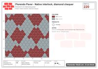 Interlock (Pasco) 19x22 cm · FLO-220 · Native interlock, diamond chequer