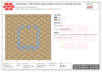 Interlock (Pasco) 19x22 cm · FLO-222 · Native interlock, square medallion in border, turned 90 deg, kerb frame