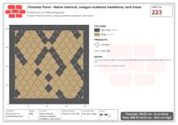 Interlock (Pasco) 19x22 cm · FLO-223 · Native interlock, octagon scattered medallions, kerb frame