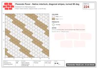 Interlock (Pasco) 19x22 cm · FLO-224 · Native interlock, diagonal stripes, turned 90 deg
