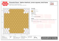 Interlock (Pasco) 19x22 cm · FLO-225 · Native interlock, corner squares, kerb frame