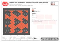 Interlock (Pasco) 19x22 cm · FLO-226 · Native interlock, round spot scatter, turned 90 deg, kerb frame