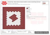 Interlock (Pasco) 19x22 cm · FLO-229 · Native interlock, diamond medallion in border, turned 90 deg, kerb frame