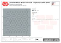 Interlock (Pasco) 19x22 cm · FLO-231 · Native interlock, single colour, kerb frame