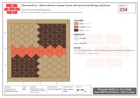 Interlock (Pasco) 19x22 cm · FLO-234 · Native interlock, chequer blocks with band, turned 90 deg, kerb frame