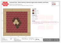 Interlock (Pasco) 19x22 cm · FLO-235 · Native interlock, diamond ringed centre medallion, kerb frame