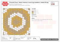 Interlock (Pasco) 19x22 cm · FLO-236 · Native interlock, round ring medallion, rotated 30 deg