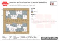 Interlock (Pasco) 19x22 cm · FLO-239 · Native interlock, chequer blocks with band, rotated 45 deg, kerb frame