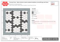 Interlock (Pasco) 19x22 cm · FLO-241 · Native interlock, square scattered medallions, turned 90 deg, kerb frame