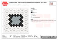 Interlock (Pasco) 19x22 cm · FLO-243 · Native interlock, square centre medallion, kerb frame