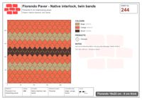 Interlock (Pasco) 19x22 cm · FLO-244 · Native interlock, twin bands