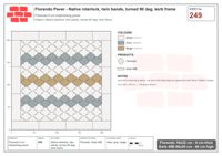 Interlock (Pasco) 19x22 cm · FLO-249 · Native interlock, twin bands, turned 90 deg, kerb frame