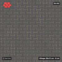 Interlock (Pasco) 20x12 cm · ISH-002 · Quarter-turn lattice, solid tone, kerb frame