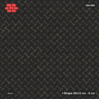 Interlock (Pasco) 20x12 cm · ISH-006 · Diagonal 45 deg lattice, solid tone, kerb frame
