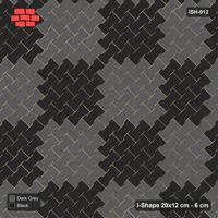 Interlock (Pasco) 20x12 cm · ISH-012 · Diagonal 45 deg lattice, checker 54cm, kerb frame