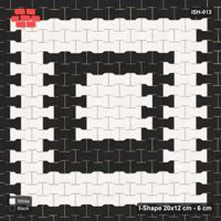 Interlock (Pasco) 20x12 cm · ISH-013 · Aligned lattice, square rings 28cm