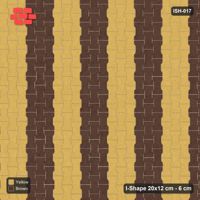 Interlock (Pasco) 20x12 cm · ISH-017 · Quarter-turn lattice, vertical bands 30cm