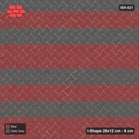 Interlock (Pasco) 20x12 cm · ISH-021 · Diagonal 45 deg lattice, horizontal bands 32cm