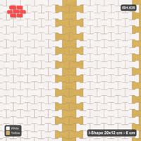 Interlock (Pasco) 20x12 cm · ISH-025 · Aligned lattice, accent column every 4th band 28cm