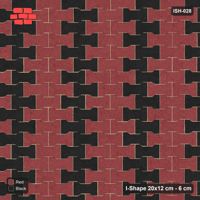 Interlock (Pasco) 20x12 cm · ISH-028 · Aligned lattice, vertical bands 24cm, kerb frame