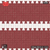 Interlock (Pasco) 20x12 cm · ISH-029 · Quarter-turn lattice, accent course every 4th band 30cm