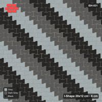 Interlock (Pasco) 20x12 cm · ISH-031 · Aligned lattice, diagonal stripes 28cm