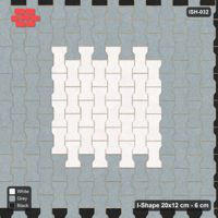 Interlock (Pasco) 20x12 cm · ISH-032 · Quarter-turn lattice, square rings 40cm, kerb frame