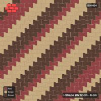 Interlock (Pasco) 20x12 cm · ISH-034 · Aligned lattice, counter-diagonal stripes 24cm