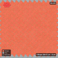 Interlock (Pasco) 20x12 cm · ISH-039 · Diagonal 45 deg lattice, solid field, accent kerb with edge course, kerb frame