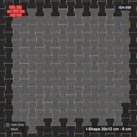 Interlock (Pasco) 20x12 cm · ISH-050 · Quarter-turn lattice, centre block 144cm, kerb frame