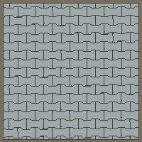 Interlock (Pasco) 20x12 cm · ISH-051 · I-Shape Dog-Bone Single tone field, aligned lattice A - kerb frame (Kerb 25B)