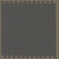 Interlock (Pasco) 20x12 cm · ISH-052 · I-Shape Dog-Bone Single tone field, quarter-turn lattice B - edge to edge