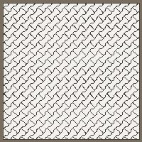 Interlock (Pasco) 20x12 cm · ISH-053 · I-Shape Dog-Bone Single tone field, diagonal 45 deg lattice C - kerb frame (Kerb 54H)