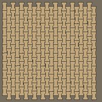 Interlock (Pasco) 20x12 cm · ISH-054 · I-Shape Dog-Bone Single tone field, quarter-turn lattice A - edge to edge