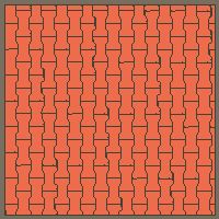 Interlock (Pasco) 20x12 cm · ISH-059 · I-Shape Dog-Bone Single tone field, quarter-turn lattice C - kerb frame (Kerb 38B)