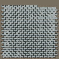 Interlock (Pasco) 20x12 cm · ISH-060 · I-Shape Dog-Bone Single tone field, aligned lattice A - edge to edge