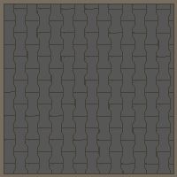 Interlock (Pasco) 20x12 cm · ISH-061 · I-Shape Dog-Bone Single tone field, quarter-turn lattice B - kerb frame (Kerb 38H)